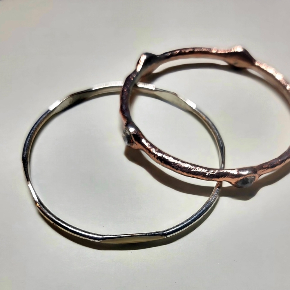 Bangle Bracelet Set Of 2 - Picture 1 of 4